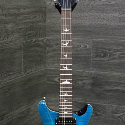 PRS Paul Reed Smith SE Carlos Santana Signature Electric Guitar Sapphire Finish with Gig Bag image 3