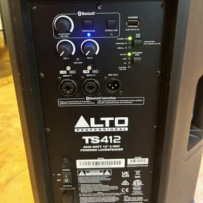 Alto Professional TS412 TrueSonic 4 2-Way 2500-Watt 12" Active Loudspeaker 2022 - Present - Black image 2