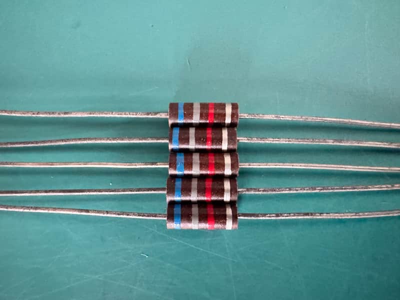 NOS 5x 6.8K 0.5W 1/2W 10% CARBON COMPOSITE COMP RESISTORS FOR TUBE AMP HIFI AMPLIFIER image 1