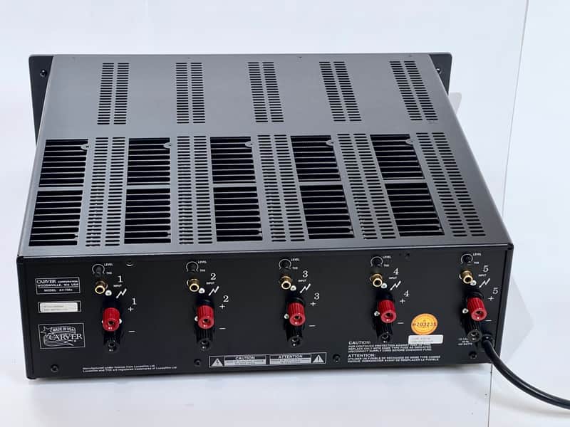 Caution AVアンプ ブラック Carver USA Premiere AV-705x THX 5 Channel Surround Amplifier 125w