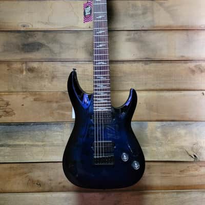 Schecter Guitar Research Omen Elite-7 - See-Thru Blue Burst image 8