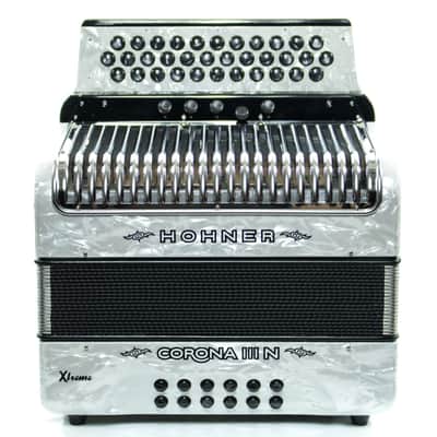 Hohner Corona III N Xtreme FBbEb Accordion White image 15