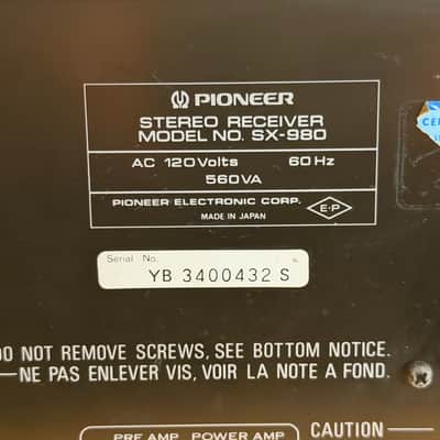 MONSTER Pioneer SX-980 Vintage Receiver Amplifier Fresh Pro Service New Bulbs 🔥 image 16