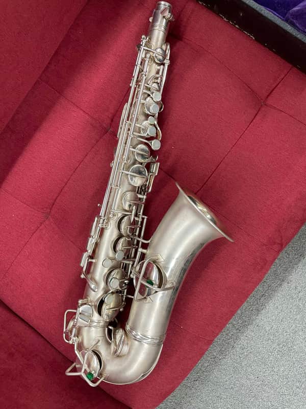 C.G. Conn "New Wonder" Low Pitch Alto Saxophone 1924-1925 USA - Silver image 1