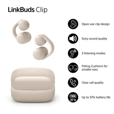 Sony WF-LC900/B LinkBuds Clip Open-Ear Truly Wireless Earbuds - Black image 6