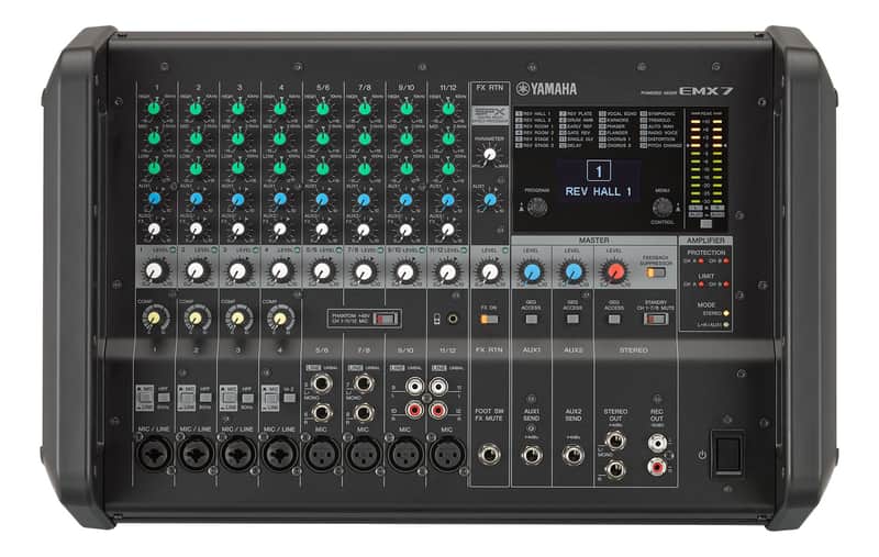 Yamaha EMX7 | 12 Channel Dual 710W Power Amplified Mixer image 1