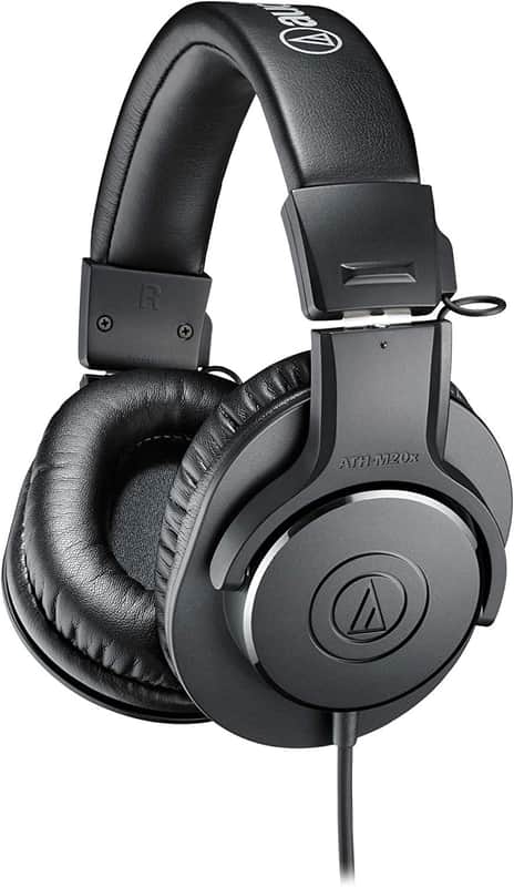 Audio-Technica ATH-M20X Professional Studio Monitor Headphones, Black image 1
