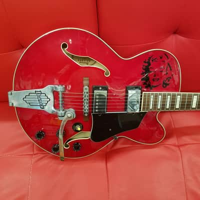 Ibanez Artcore AFS75T-TRD-12-01 SemiHollow Electric Guitar Red w/ Marilyn Monroe Decal image 2