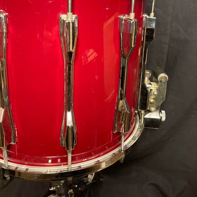 Pearl - 10x14" Maple 12-lug Marching Snare Drum 1980's - Red Wrap image 5