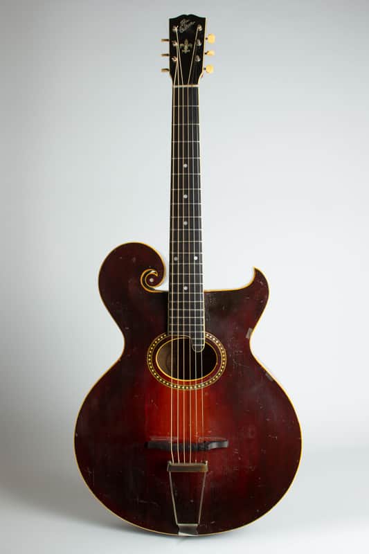 Gibson  Style O Artist Arch Top Acoustic Guitar,  c. 1919, original black hard shell case. image 1