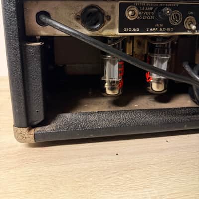 Fender Bassman 2-Channel 50-Watt Guitar Amp Head 1964 - 1967 - Black Panel image 9