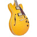 D'Angelico Excel Series DC Semi-Hollow Electric Guitar w/ USA Seymour Duncan Humbuckers & Stopbar Tailpiece