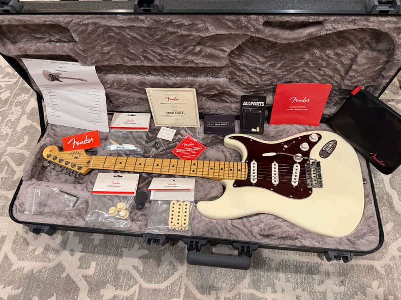 Brand New 2026 Fender Mod Shop Stratocaster - Vintage Olympic White - Custom Designed, Hendrix Inspired
