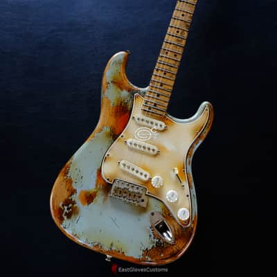 Fender Stratocaster Blue Gray Aged Relic Made in USA image 8