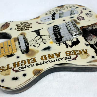 Custom Painted and Upgraded Fender Squier Telecaster Affinity Series - Custom Aged and Worn With Graphics image 17