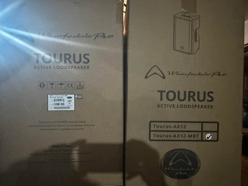 ( PAIR ) Wharfedale TOURUS-AX12-MBT Active PA Speaker w/Bluetooth - 12" ( Brand New ) image 1