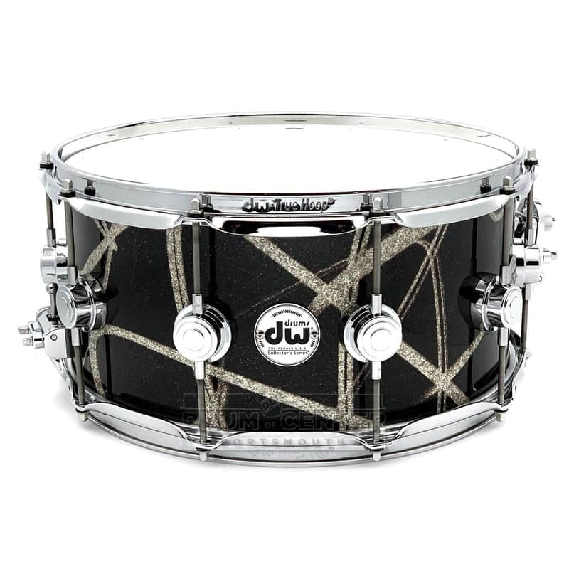 DW Collectors Maple Snare Drum 14x6.5 Smoke Glass Contrails image 1