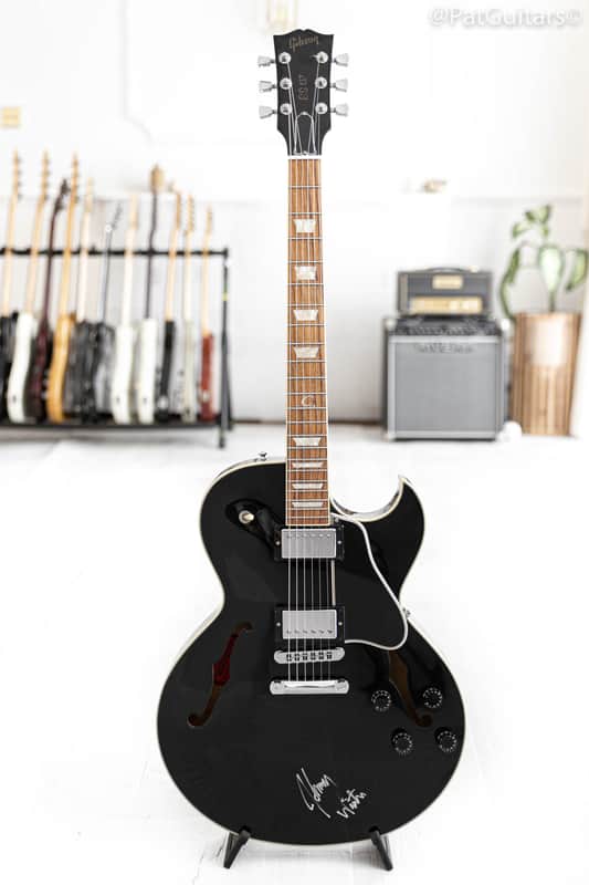 2012 Gibson ES-137 Classic in Black. Signed by Johnny Winter image 1