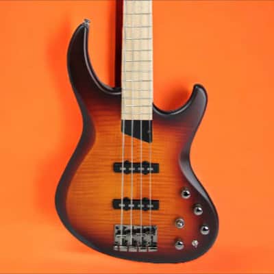 MTD Kingston Kingston Saratoga Deluxe 4 Deep Cherry Burst Satin, Maple Fretboard image 1