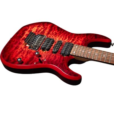 BootLegger Guitar Royal 2024 - Red - Floyd Rose Double Locking - Coil Split image 5