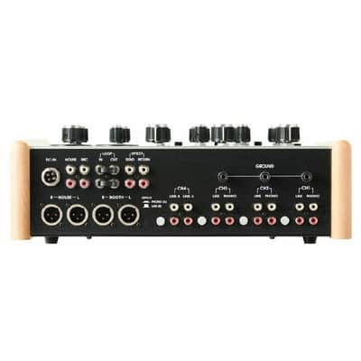 Alpha Recording System MODEL9100B 4-Channel Rotary DJ Mixer with Wooden Sides (limited silver edition) image 3
