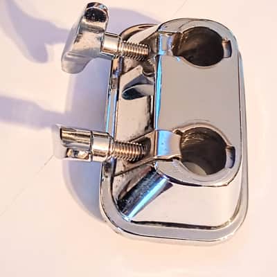 UNMARKED DOUBLE 3/4" diam TOM MOUNTING BRACKET-CHROME-FREE SHIP TO CUSA! image 2