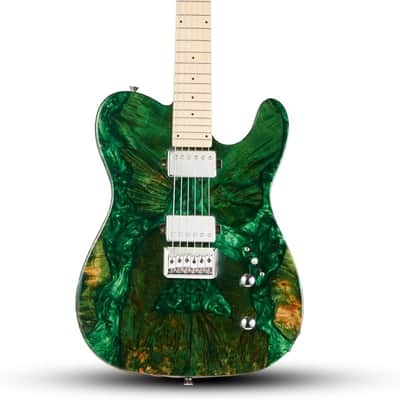 Electric Guitar, 24 Frets Maple Neck & Fingerboard, Double Humbucker Pickups, Chrome Hardware, Matte Neck & Gloss Body (Green)