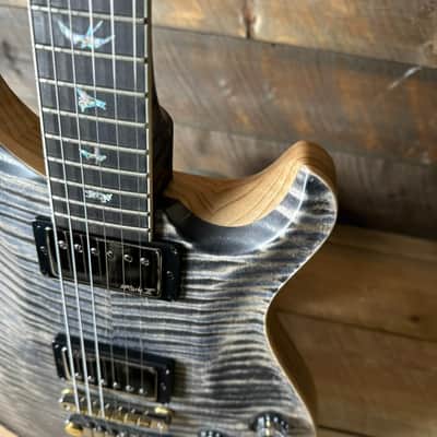 PRS Wood Library McCarty 594 Flamed Maple 10 Top, Swamp Ash Back, Stained Flamed Maple Neck, Bound Ebony FB - Satin Charcoal 418878 image 7