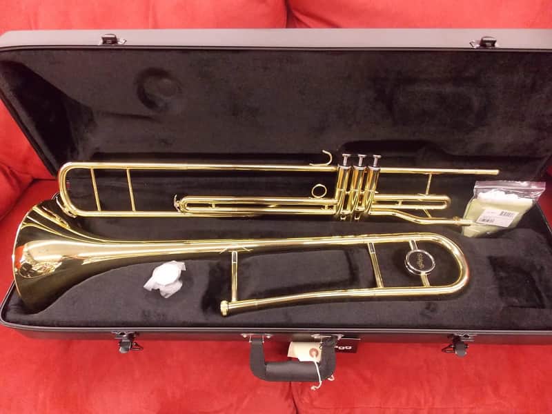 Stagg WS-TB285 Bb Student Valve Trombone with Case  - Brass image 1