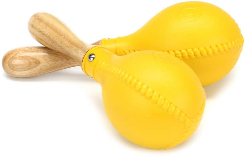 Latin Percussion LP281 Professional Maracas - Yellow/Natural image 1