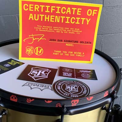 SJC Josh Dun Signature 7x14 Goliath Bell Brass Snare Drum image 3