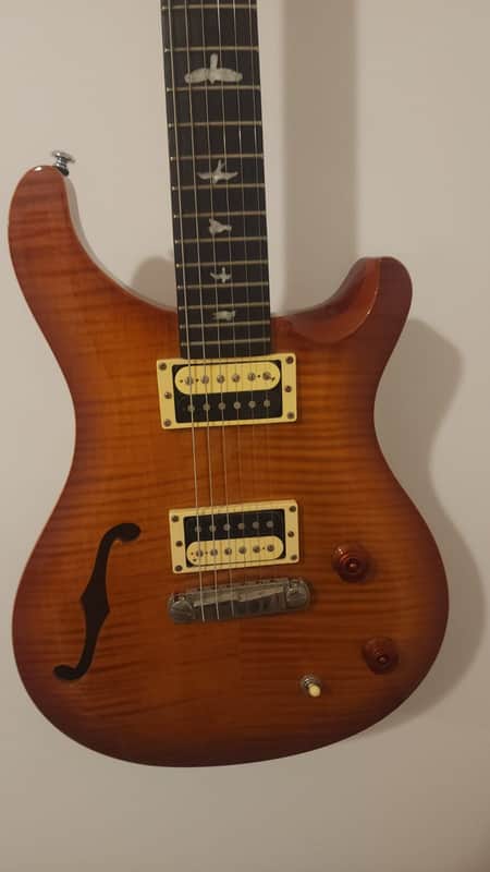 PRS Custom SE Semi-Hollow 2009 - Amber Sunburst image 1