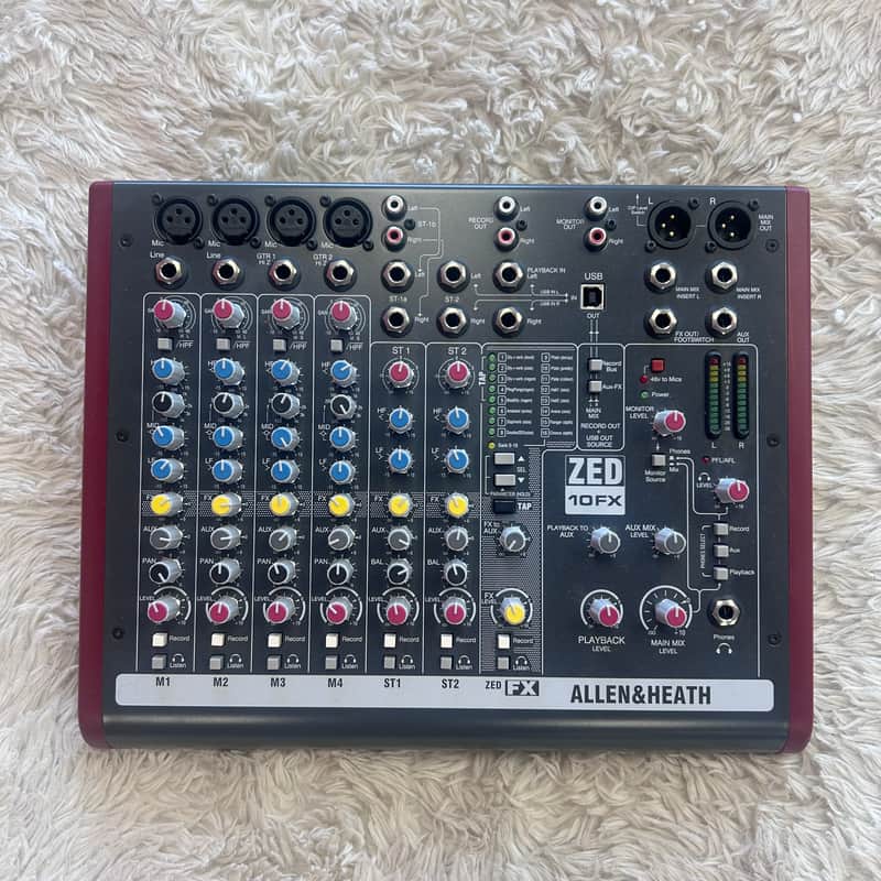 Allen & Heath ZED-10FX 10-Channel Mixer with Effects 2010 - Present - Black/Red image 1