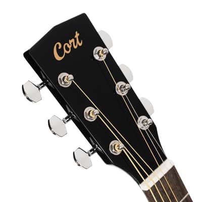 Cort EARTH60CEBK Earth Series Dreadnought Venetian Cutaway Solid Spruce Top Mahogany Neck 6-String Acoustic-Electric Guitar image 10