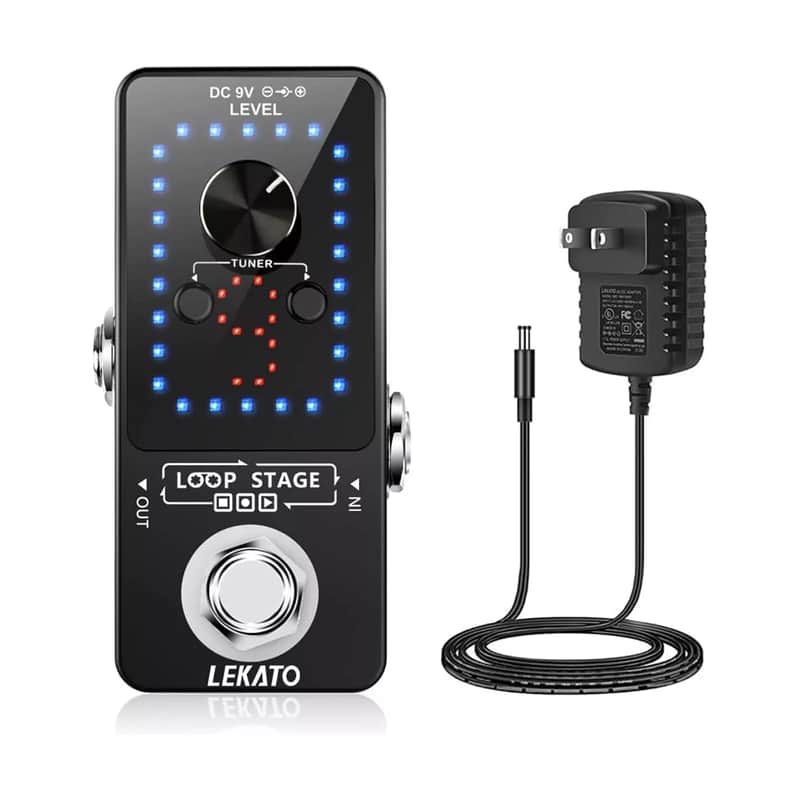 LEKATO Looper Guitar Pedal Guitar Loop Pedal Tuner 9 Loops 40 Minutes Record image 1
