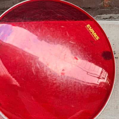 Evans Used Clear Drum Heads 16" Hydraulic Red, 12" Hydraulic Red, 12" Clear and 10" Clear Respectively image 17