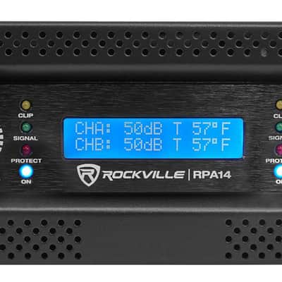 Rockville RPA14 7000 Watt Peak / 2000w RMS 2 Channel Power Amplifier Pro/DJ Amp image 4