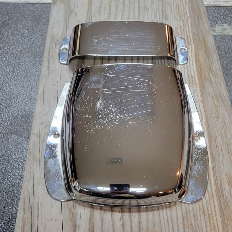 Fender Repro 2010s Bass Pickup and Bridge Covers Relic - Chrome image 1