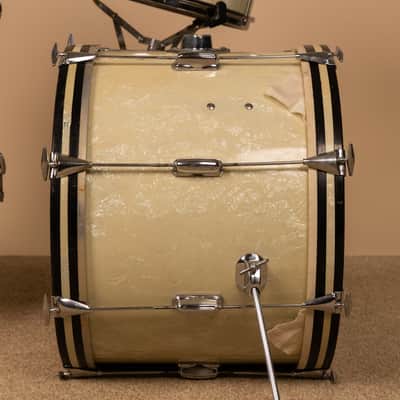 1960s Slingerland White Marine Pearl Drum Set image 11