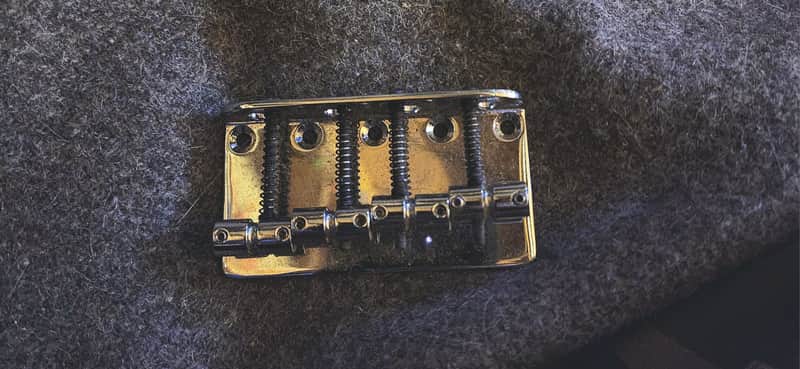 Fender P bass bridge 2014 - Chrome image 1