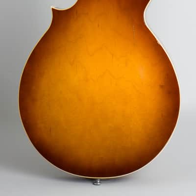 Harmony  H-35 Hollow Body Electric Mandolin (1968), ser. #2870H35, original black chipboard case. image 4