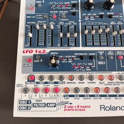 Roland SH-32 Desktop Synthesizer Module 2002 - 2004 - White image 2