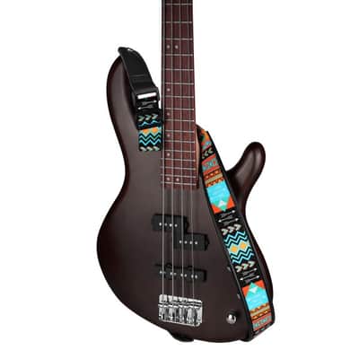 Strap for Guitar Ukrainian Nylon + Leather Ethnic Colored image 5