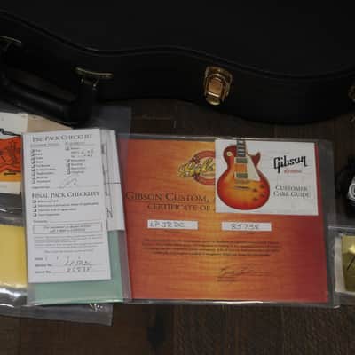 2005 Gibson Custom Shop Les Paul Jr Double Cut 1958 Reissue Electric Guitar TV Yellow VOS + COA OHSC image 2