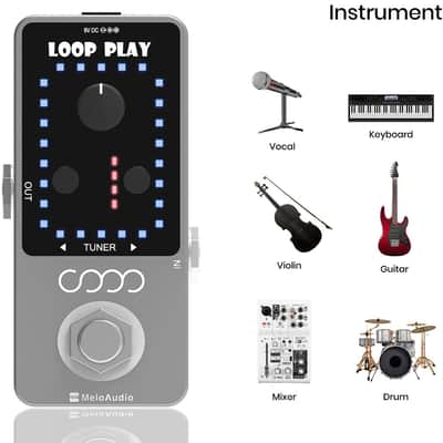 Guitar Looper Pedal Loop Effects 10 MinLooping Time Loop Station 9 Loops 40 minutes Record Time image 4