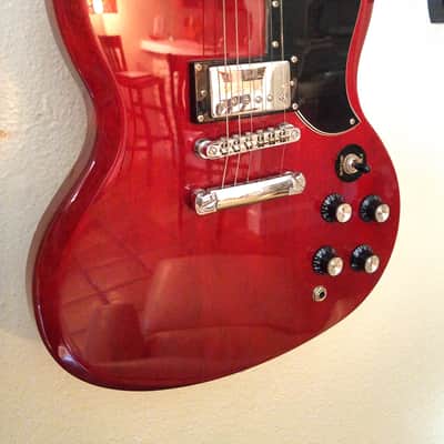Epiphone SG, G-400 CH Transparent Cherry Gloss Red w/case image 6
