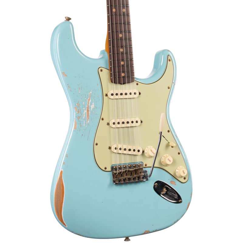 Fender Custom Shop LTD 1964 L-Series Stratocaster Heavy Relic Aged Daphne Blue (855) image 1