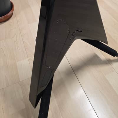 Dean Dave Mustaine Signature Flying King V VMNT Artist Owned, Signed and Tour Stage Played By Dave! USA Custom Shop Black Megadeth Terminated Graphic Artwork - Post Malone GQ Interest Pre-Gibson era image 20