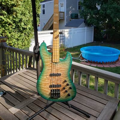 Allparts Jazz Bass Fender Custom Shop Neck Quilted Maple finished by Brubaker image 2