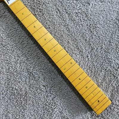 Yellow DIY Maple Wood Guitar Tele Style Neck image 3